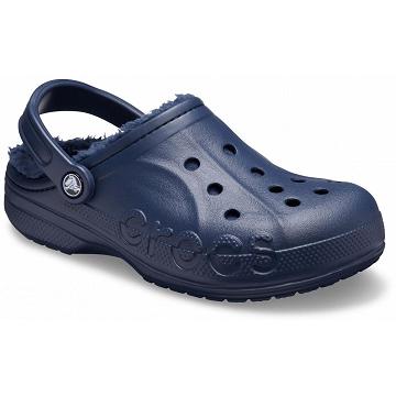 Zuecos Crocs Baya Forro Hombre Azul Marino | Mexico 0778BEXC